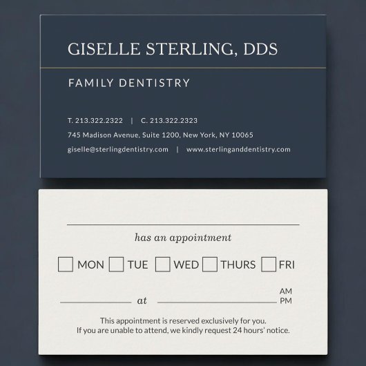 Rappel de rendez-vous pour le cabinet de dentister