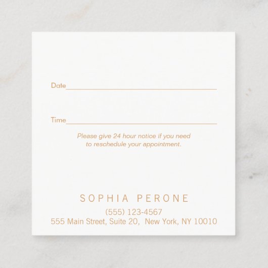 Rappel de rendez-vous pour papillon Faux Parties s (Dos)