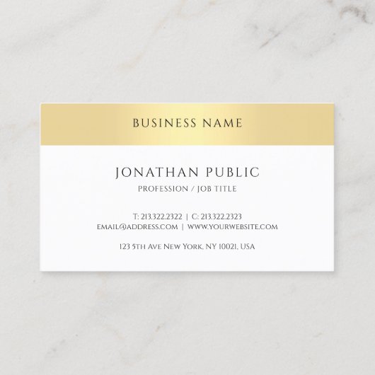 Rappel de rendez-vous Stylish Gold Look Modèle (Dos)