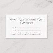 Rappel de votre prochain rendez-vous | Cartes Mode (Devant)