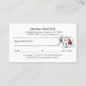 Rappel dentaire de rendez-vous de bureau (Dos)