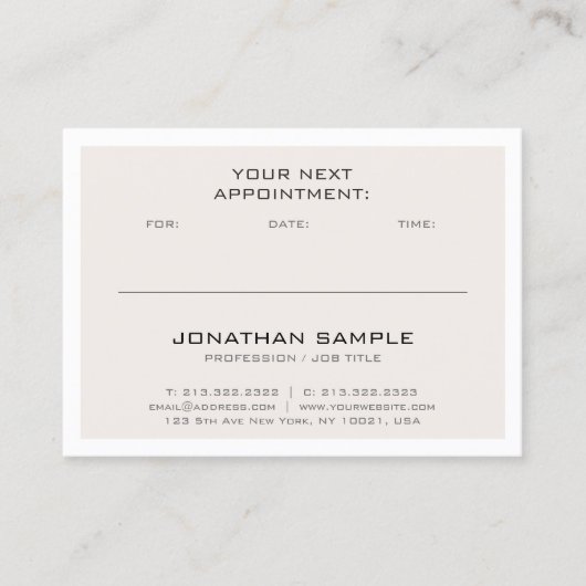 Rappel des rendez-vous Moderne Élégant Plat tendan (Devant)