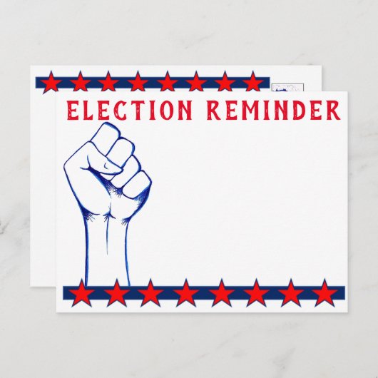 Rappel électoral ! Carte postale (Devant / Derrière)
