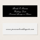 Rappel mariage Insérer pour les invitations (Devant & derrière)