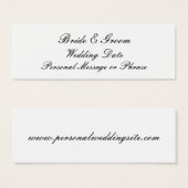 Rappel mariage Insérer pour les invitations (Devant & derrière)