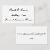 Rappel mariage Insérer pour les invitations ou les (Devant / Derrière)