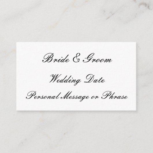 Rappel mariage Insérer pour les invitations ou les (Devant)