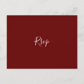 Rappel Rose ligne RSVP Carte postale Invitation (Devant)
