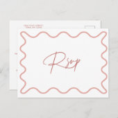 Rappel RSVP de bordures ondulées Carte postale (Devant / Derrière)