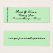 Rappel VERT MINT - Faire-part de mariage (Devant & derrière)