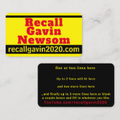 Rappeler le Carte de visite Gavin 2020 (Devant / Derrière)