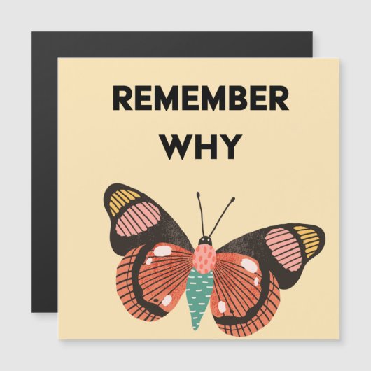 Rappelez-vous pourquoi la carte magnétique papillo (Devant / Derrière)