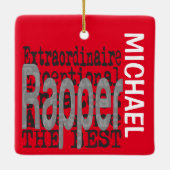 Rapper Extraordinaire CUSTOM Keramisch Ornament (Achterkant)