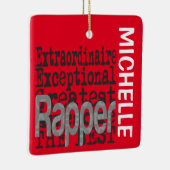 Rapper Extraordinaire CUSTOM Keramisch Ornament (Rechts)