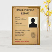 Rapport de profil de SUS non identifié Carte d'ann (Fleur jaune)