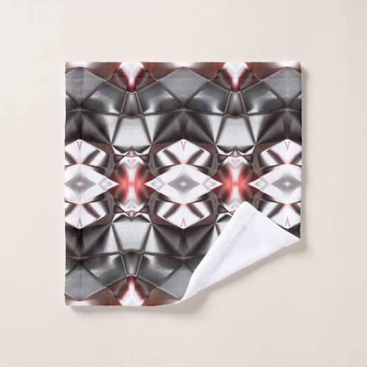 Rapport noir chromé à "ruby", formes virtuelles (Gant de toilette)