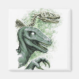 Raptor in het groen magneet