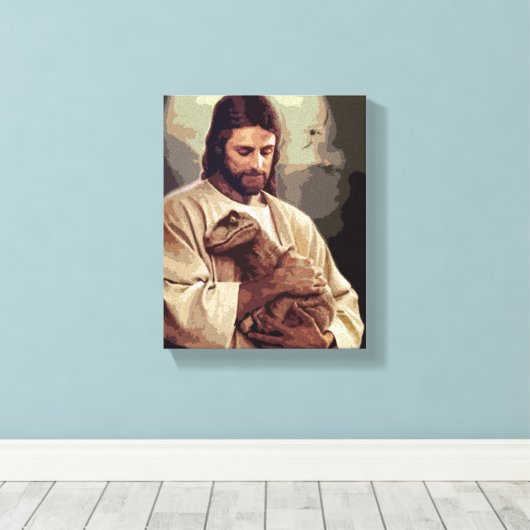 Raptor Jesus Canvas Afdruk (Insitu (Houten vloer))