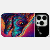 Raptor Kosmisch Dinosaurus Portret Case-Mate iPhone Case (Achterkant (horizontaal))