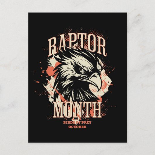 Raptor Maand, Hawk Briefkaart (Voorkant)