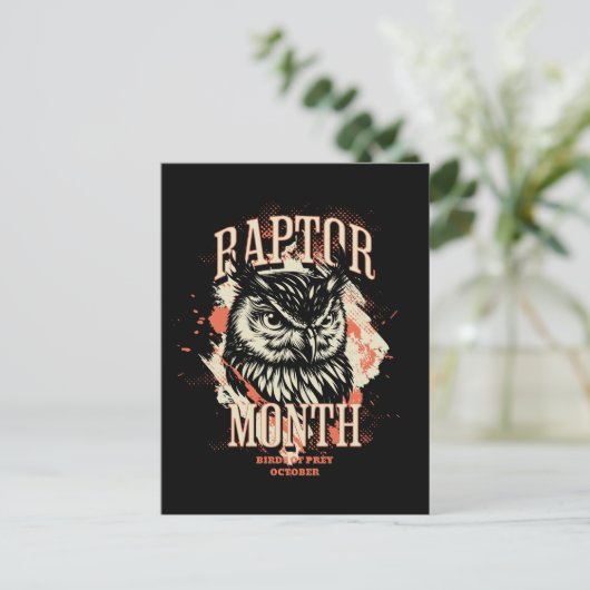 Raptor Maand, Uil Briefkaart (Staand voorkant)