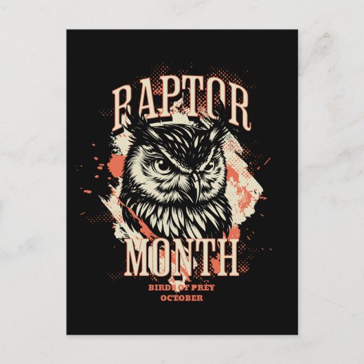Raptor Maand, Uil Briefkaart (Voorkant)