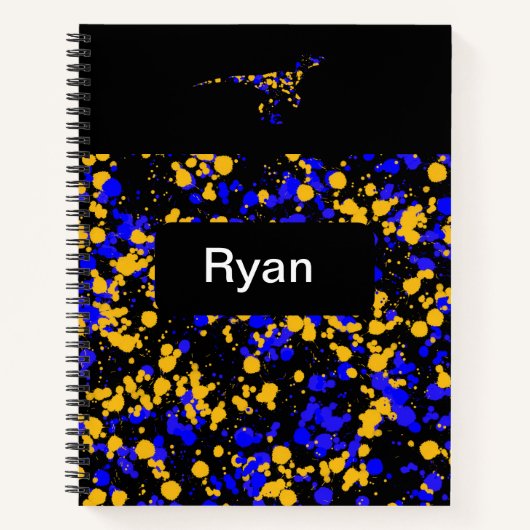 Raptor Splattered Paint Notitieboek (Voorkant)