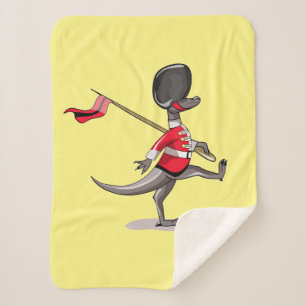 Raptor verkleedde zich als een Britse garde. Sherpa Deken