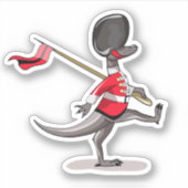 Raptor verkleedde zich als een Britse garde. Sticker (Voorkant)