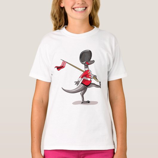 Raptor verkleedde zich als een Britse garde. T-shirt (Voorkant)