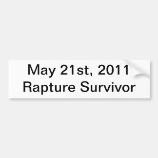 Rapture Survivor Bumpersticker