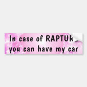 Raptuur Bumpersticker (Voorkant)