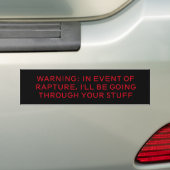 Raptuur Bumpersticker (Op auto)