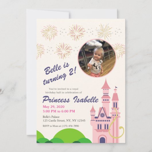 Rapunzel Anniversaire Fête Invitation (Devant)