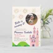 Rapunzel Anniversaire Fête Invitation (Debout devant)