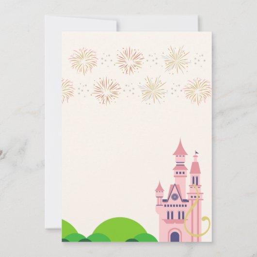 Rapunzel Anniversaire Fête Invitation (Dos)