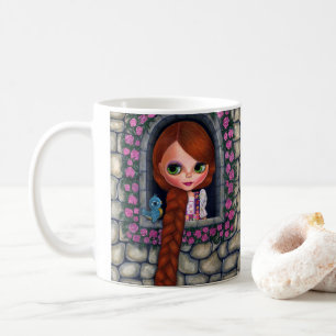 Rapunzel Big Eyes Girl Doll Cute Redhead Bluebird Koffiemok