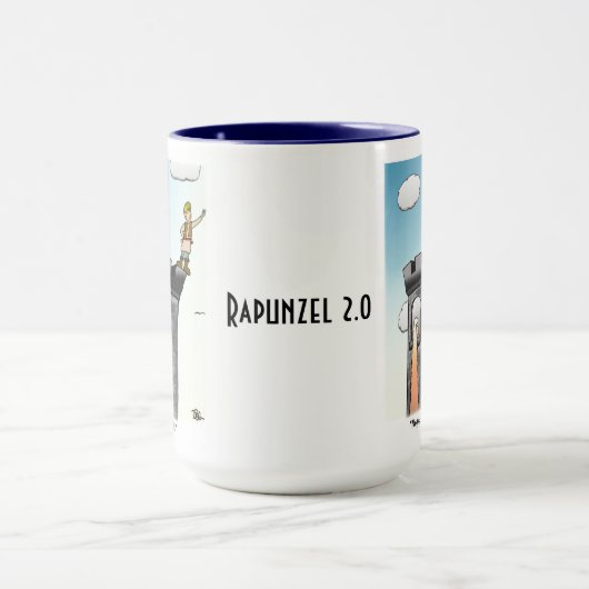 Rapunzel Blue 15 oz Combo Mok (Midden)