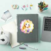Rapunzel Dreams Custom-Cut Vinyl Sticker (Couverture iPad)