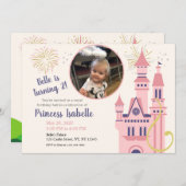 Rapunzel Photo Anniversaire Fête Invitation (Devant / Derrière)