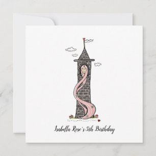 Rapunzel Princess Light Skin Tone Party Invitation