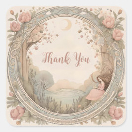  Rapunzel sprookje Vierkante Sticker