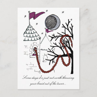 Rapunzel's Very Bad Hair Day briefkaart