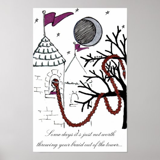 Rapunzel's zeer slecht poster op haardag (Voorkant)