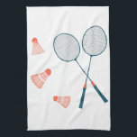 Raquette Badminton & serviette de cuisine birdy<br><div class="desc">Décorez votre cuisine avec cette serviette cool. Fait un grand ménage ou un cadeau mariage! Vous pouvez le customiser et ajouter du texte. Consultez ma boutique pour plus de couleurs et de motifs !</div>