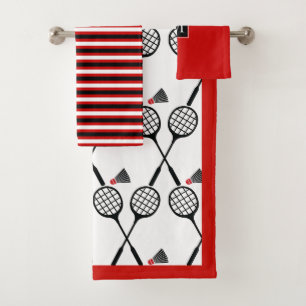 Raquette de Badminton & rideau et monogramme