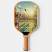 Raquette de Match de Pickleball au Coucher du Sole (Verso)