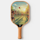 Raquette de Match de Pickleball au Coucher du Sole (Verso)