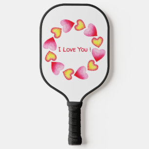 Raquette De Pickleball С te romantique Je t'aime Saint Valentin