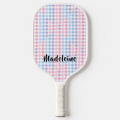 Raquette De Pickleball 1990s 2000s Y2K Pastel Ajouter le nom Retro Checke (Recto)